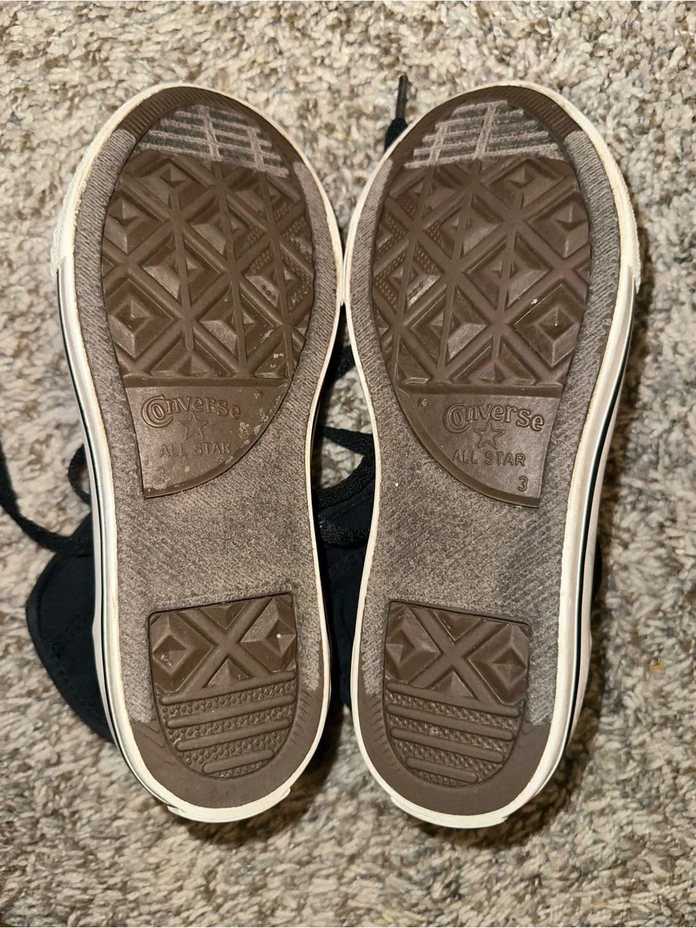 Converse Kids Black High-Top Sneakers with Gray and Blue Camo Lining